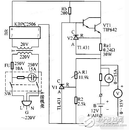 6v蓄电池充电器电路图七款蓄电池充电器电路图详解