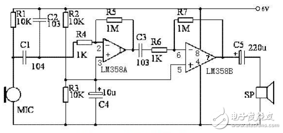 lm358音频放大电路图(7款电路图分享)