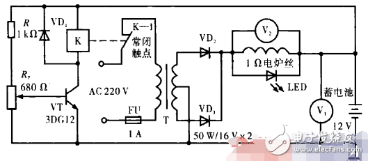 简易12v充满自停电路图（六款充满自停电路分析）