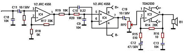 4558双声道运放电路图(六款电路图分享)