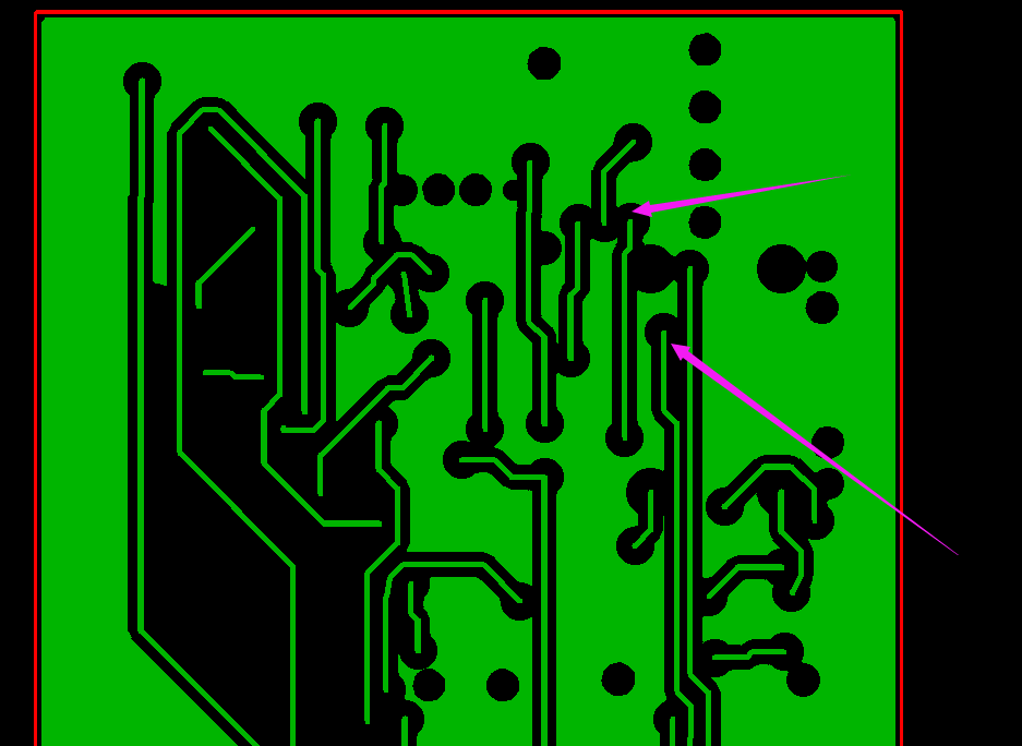 线路异常少焊盘