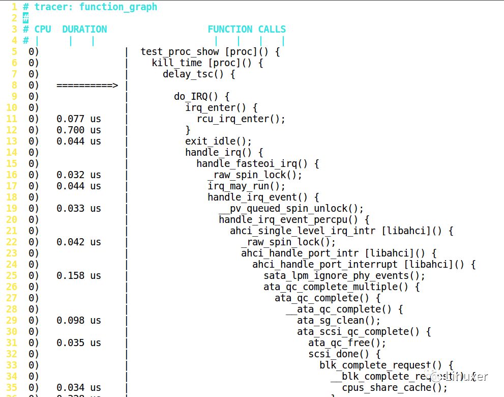 基于linux的Ftrace簡介、案例、結果讀法以及用vim進行Ftrace折疊的解析