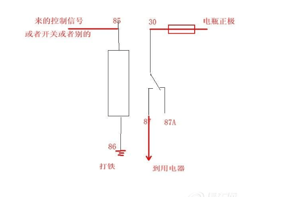 汽車大燈繼電器的詳細(xì)接法_汽車?yán)^電器的接線方法和原理圖