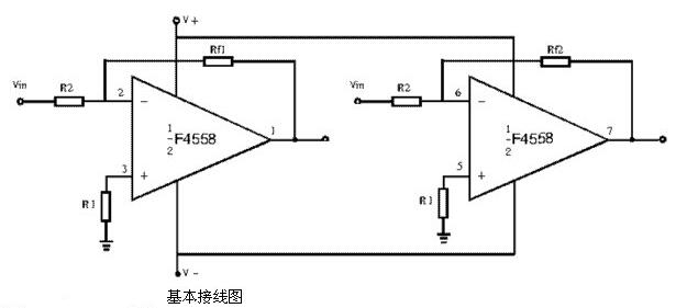 4558d双电源典型电路图