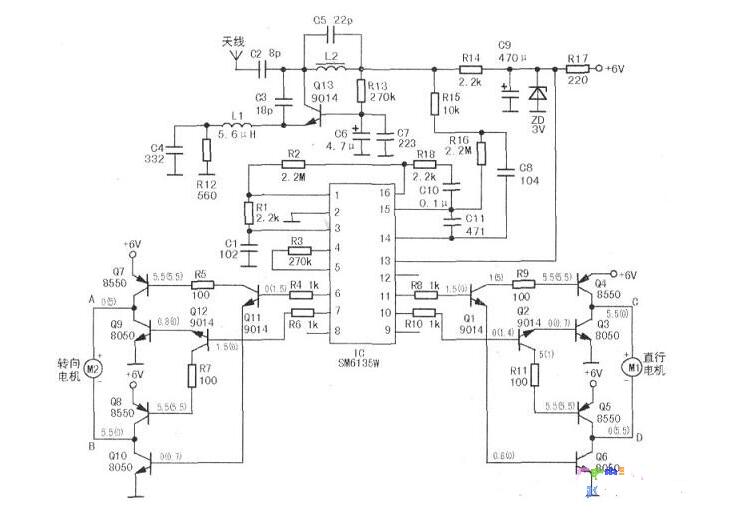 自制遙控玩具車電路板