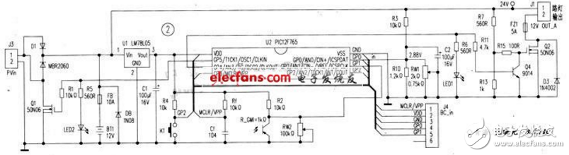 太阳能控制器电路图大全（LM393/电源/PIC12F675单片机控制器）