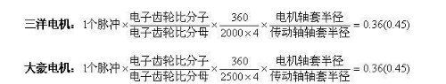 伺服电机电子齿轮比计算方法