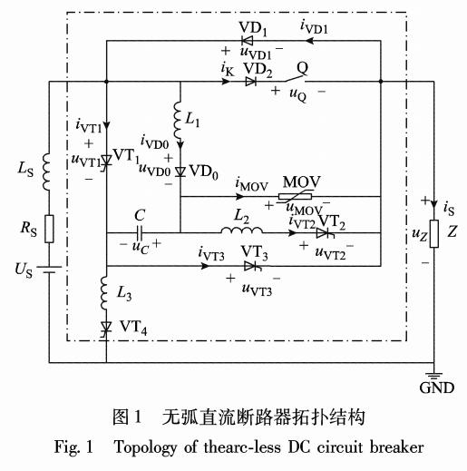 一種無弧直流斷路器的拓?fù)浣Y(jié)構(gòu)