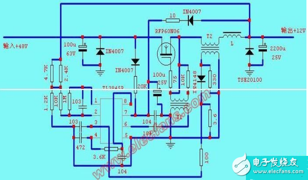 48v轉12v轉換器電路圖（五款48v轉12v轉換器電路原理圖詳解）