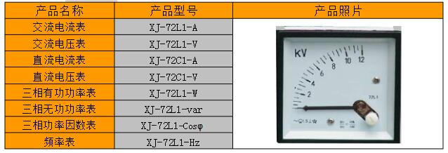 电流电压表型号大全