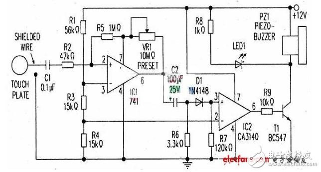 ca3140中文資料（ca3140性能參數及引腳圖_工作原理及應用電路）