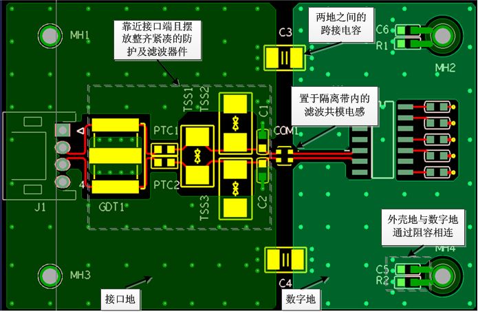 rs485接口EMC電路設(shè)計方案(防雷/濾波及防護電路原理圖)