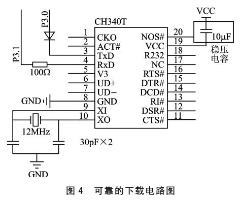 CH340T模块的程序下载电路故障及解决方法