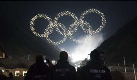 英特尔无人机灯光秀在2018年平昌冬季奥运会上打破吉尼斯世界纪录™