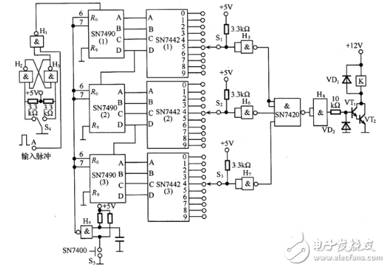 脈沖計(jì)數(shù)器電路圖大全（六款脈沖計(jì)數(shù)器電路設(shè)計(jì)原理圖詳解）