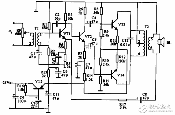 音頻信號放大器電路圖大全（十款經典的音頻信號放大器電路原理圖詳解）