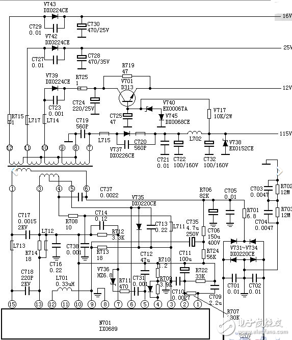 電視機開關電源電路圖大全（九款電視機開關電源電路原理圖詳解）