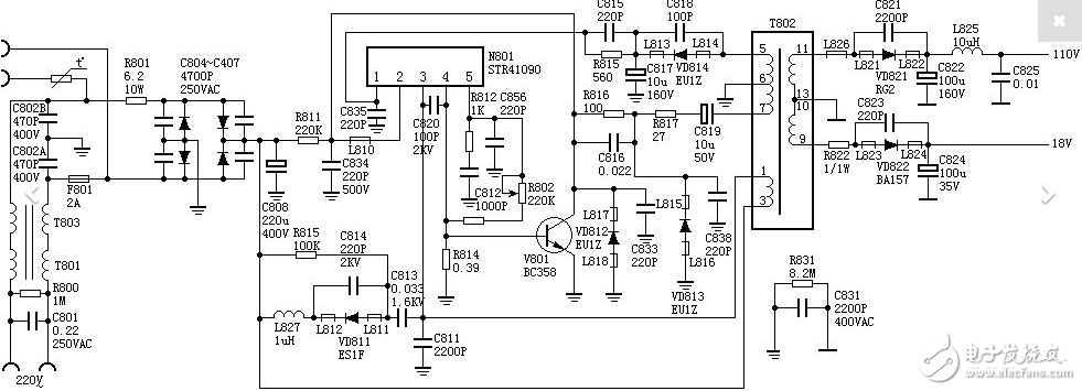 电视机开关电源电路图大全（九款电视机开关电源电路原理图详解）