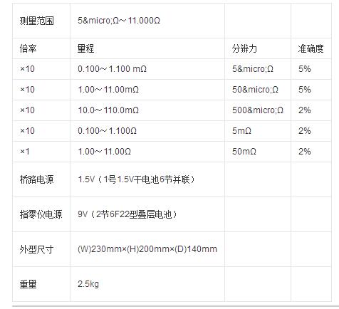 直流双臂电桥使用方法