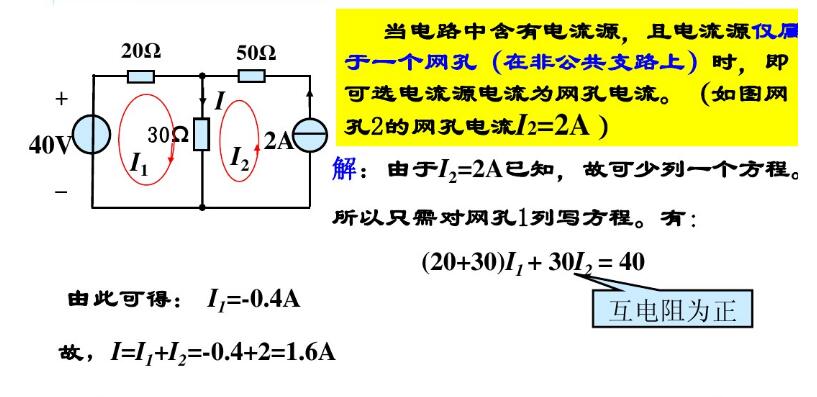 网孔分析法简单步骤及简单例题