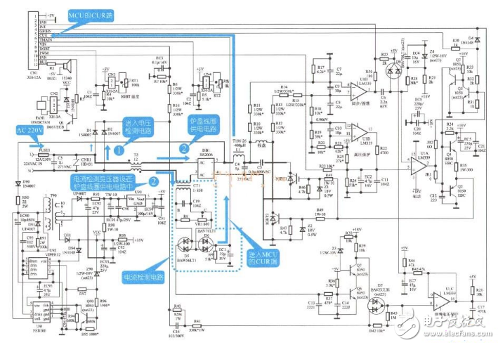 電磁爐電流檢測(cè)電路圖大全（LM358/電流檢鍋/電流互感器檢測(cè)電路圖詳解）