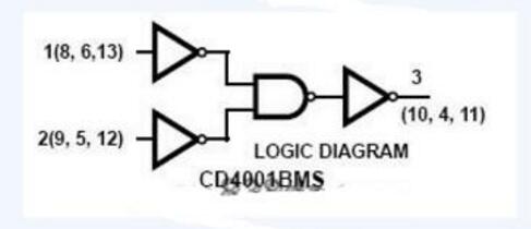 cd4001引腳圖及功能