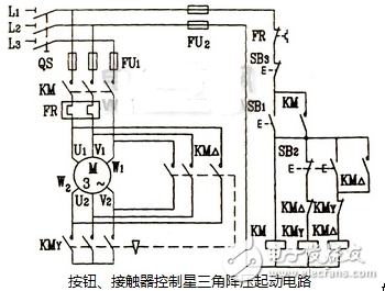 星三角能耗制动电路图大全（电动机/接触器/继电器自动星三角降压启动电路）