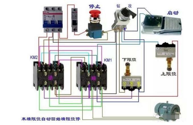 简易行程开关接线图说明