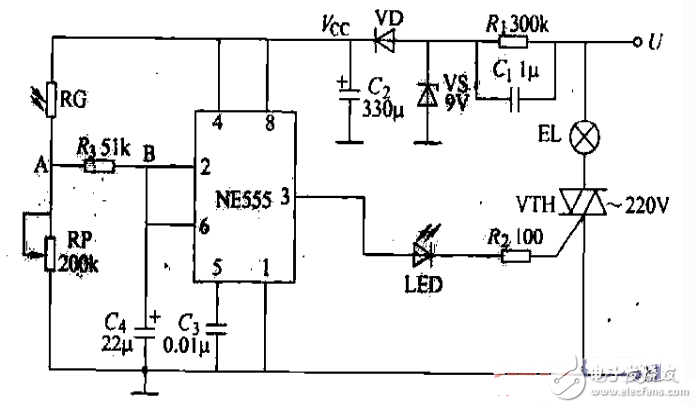 简单的路灯自控电路图大全（光控触发器/NE555/光电控制电路详解）