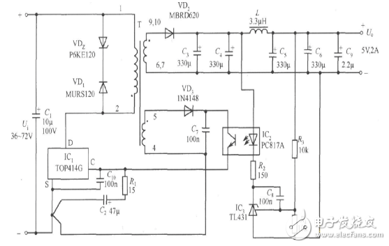 直流隔離電源電路圖大全（DC/DC/變壓銷隔離/精密開關電源電路圖）