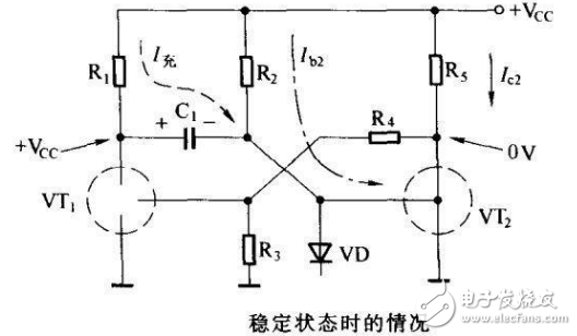 单稳态触发器电路图大全（555/LM324/晶体管/时基电路）