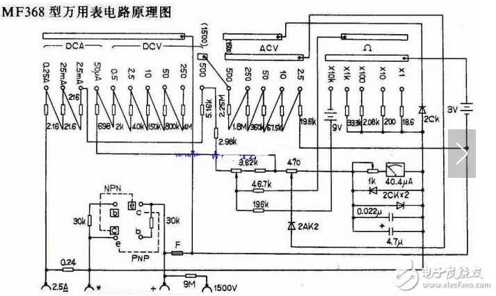 数字万用表电路图大全（模数转换电路/显示驱动电路）