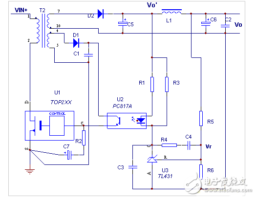 光耦817应用电路图汇总pc817光电耦合器开关电源tl431