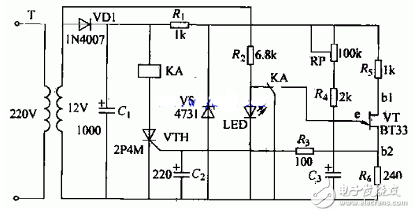 典型繼電器電路圖大全（穩壓電源/無電感式模擬繼電器/晶體管）