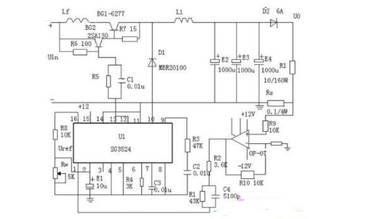 sg3524控制的恒流源电路图