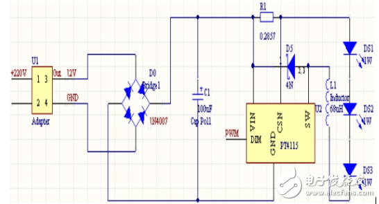 pt4115驱动10w灯珠电路_大功率LED的驱动电路