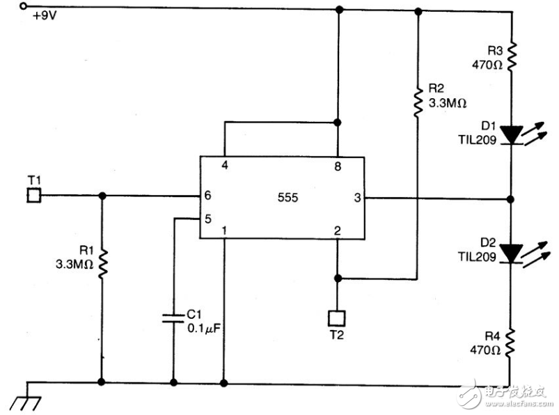 雙穩態開關電路圖大全（光電耦合器/晶體管/觸發器）