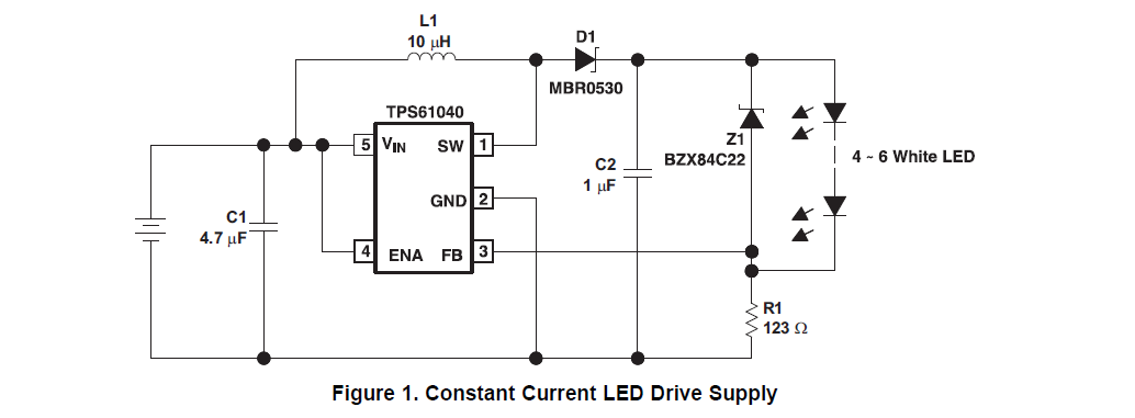 TI逐渐变暗的白光led驱动器