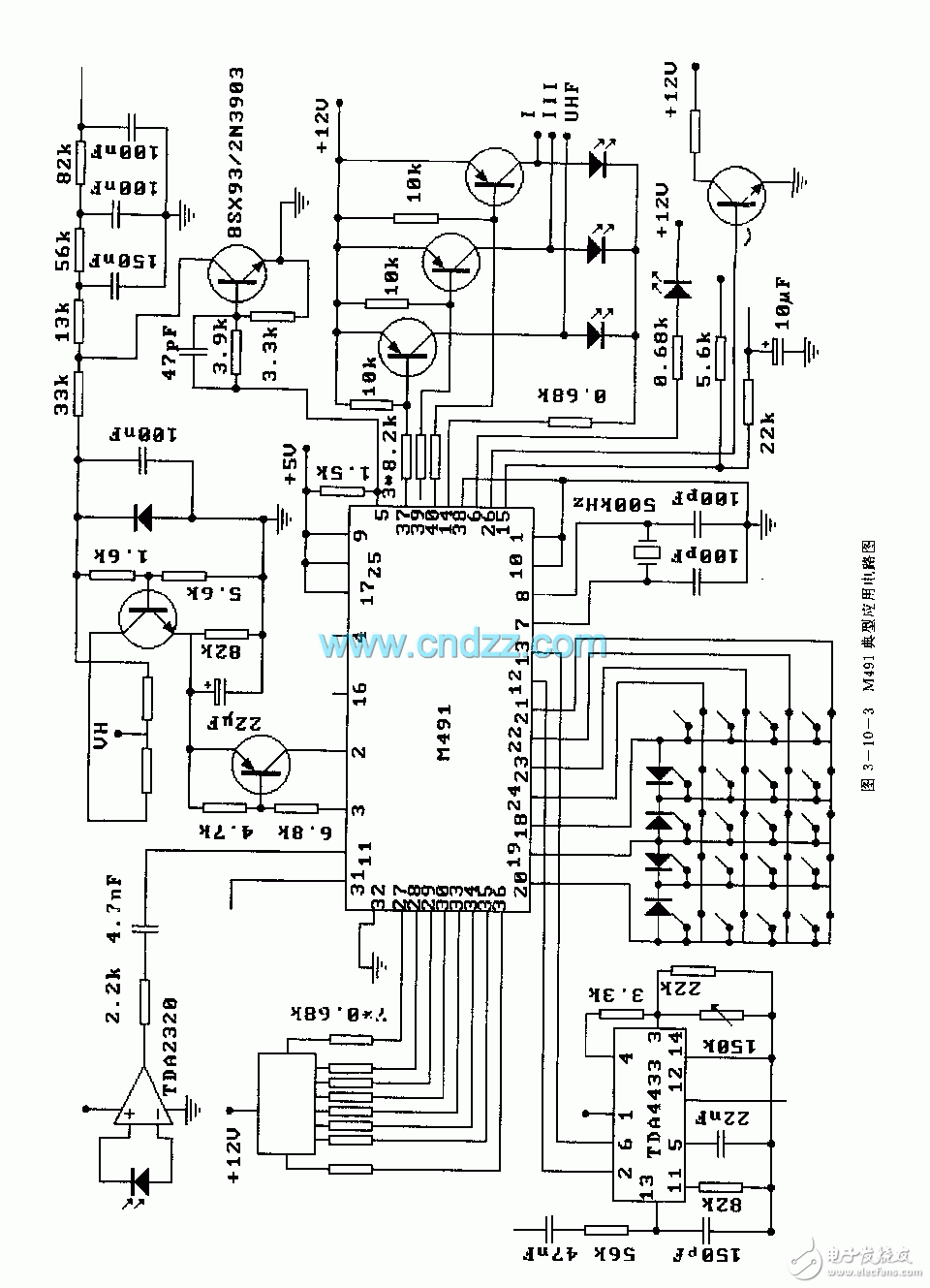 關于紅外線遙控接收控制電路原理（M491 ）