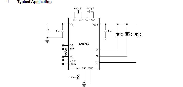 TIlm2755电荷泵LED控制器兼容的SMD接口概述