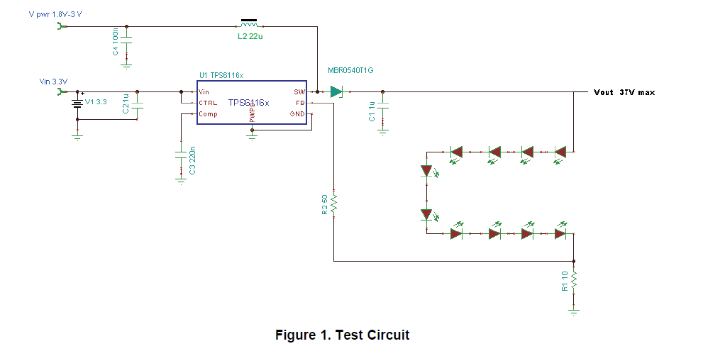 TPS6116x具有独立功率级和IC输入电压概述