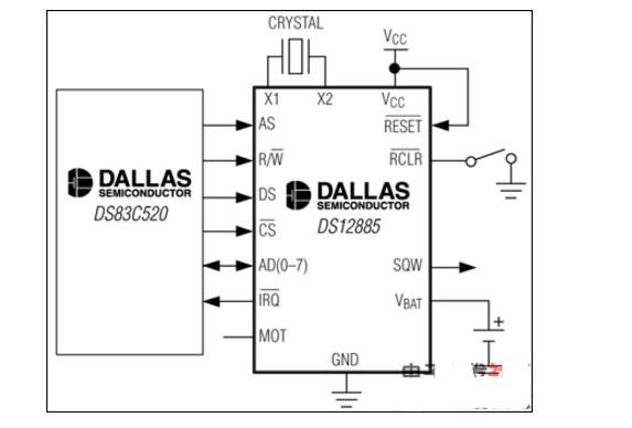 世紀(jì)寄存器ds12c887的時(shí)鐘電路圖大全