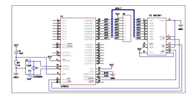 世紀(jì)寄存器ds12c887的時(shí)鐘電路圖大全