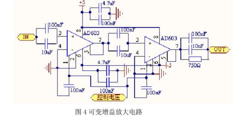 ad603应用电路图大全（ad603检测电路/放大电路/AGC电路）