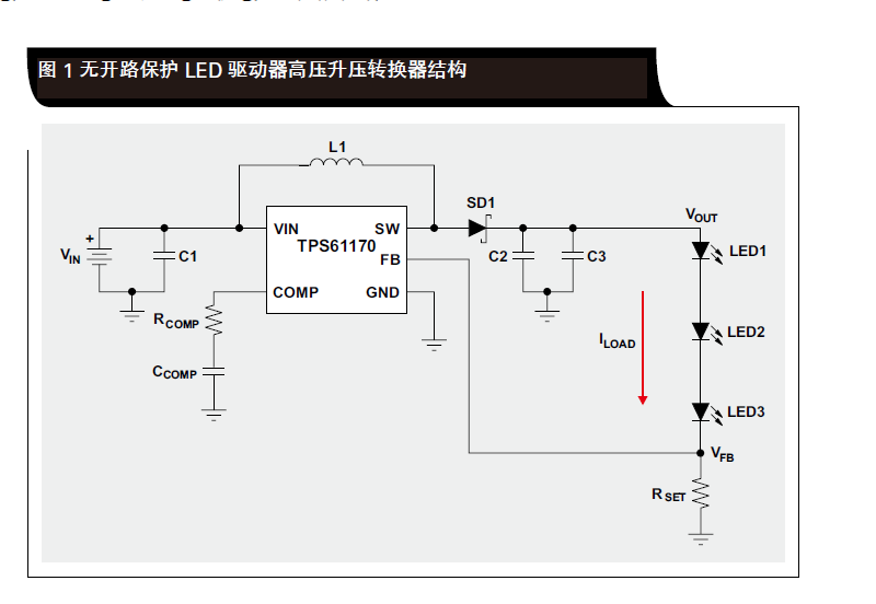 LED驱动器应用中升压转换器的简单开路保护中文详细介绍