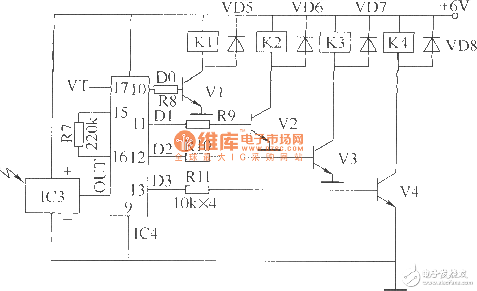 4路无线遥控开关电路制作