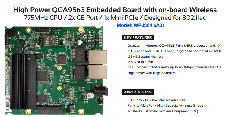 QCA9563大功率嵌入式主板C-564JPW产品技术规格书.pdf