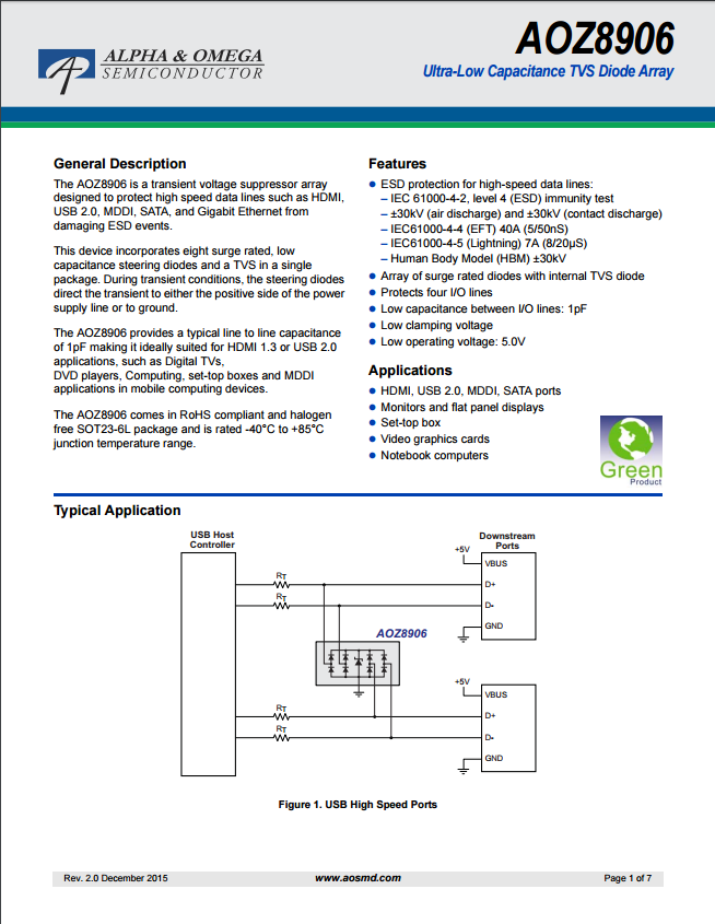 AOZ8906CItvs二极管资料文档下载.pdf