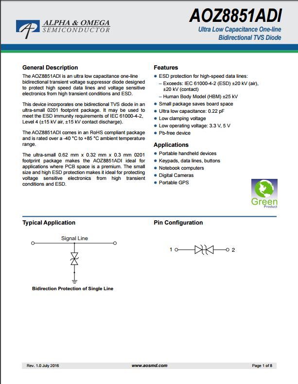 AOZ8851ADI-03tvs二極管資料文檔下載.pdf