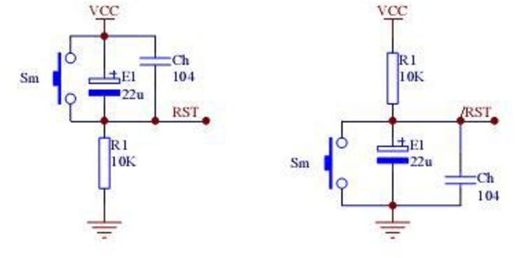 单片机内部复位电路图和上电复位电路图解析（六款单片机复位电路）